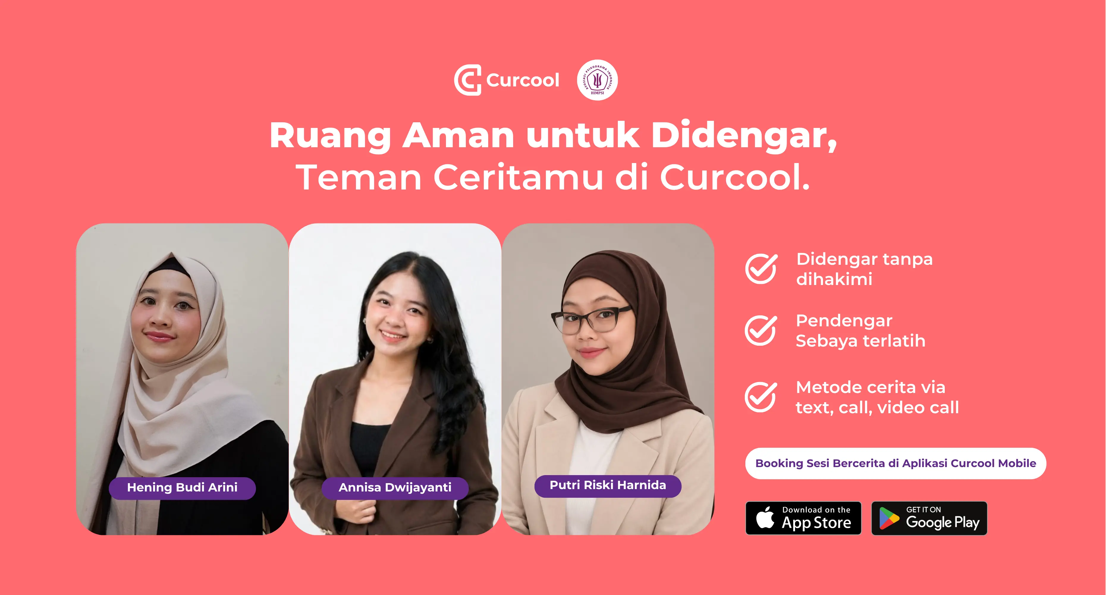 Ruang Aman untuk Didengar, Teman Cerita di Curcool
